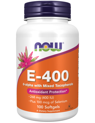 Natürliches Vitamin E 400 IE, 100 Kapseln (Now Foods)