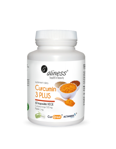 Curcumin PLUS Curcuma longa 500 mg Piperin 1 mg, 60 Kapseln